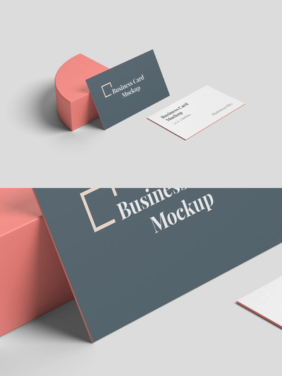 时尚高端专业的高品质名片设计VI样机展示模型mockups