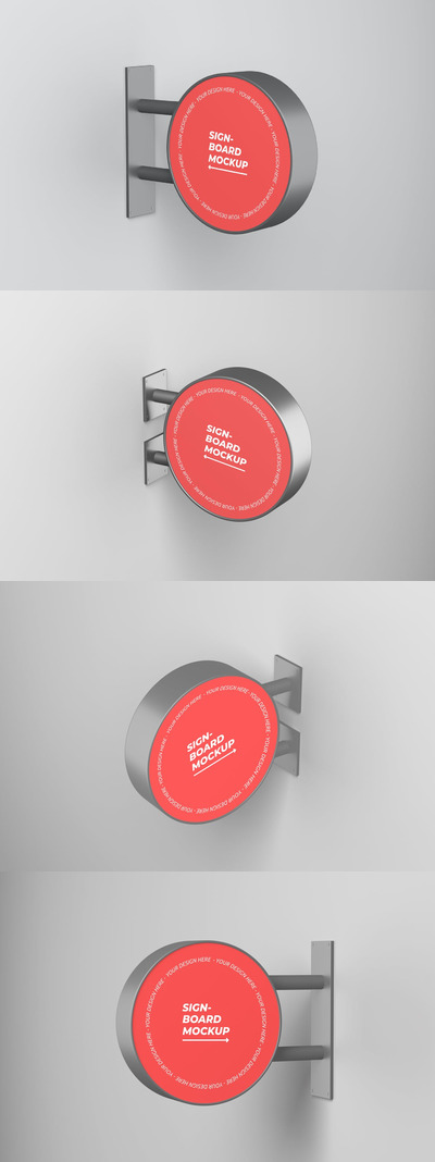 时尚高端高品质的店铺招牌设计VI样机展示模型mockups