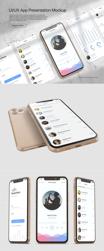 UI UX应用演示模型 Vol.2 (PSD)