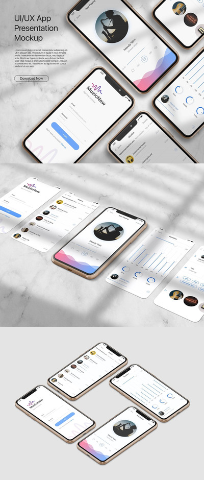 UI UX应用演示模型Vol.4 (PSD)