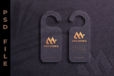 逼真的吊牌标志模型(PSD,JPG)