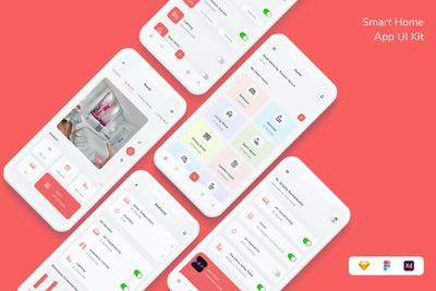 智能家居APP UI KITS-FIG, SKETCH, XD