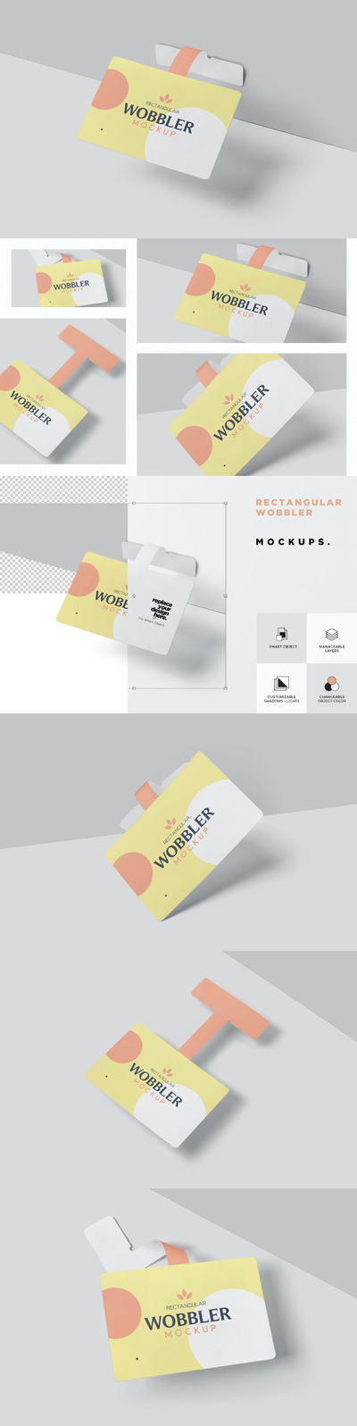 少见稀有的要黄标签设计VI样机展示模型mockups