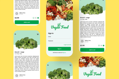 蔬菜生鲜 App UI Kit