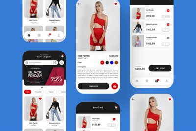 时尚电商APP UI Kit (XD,FIG)