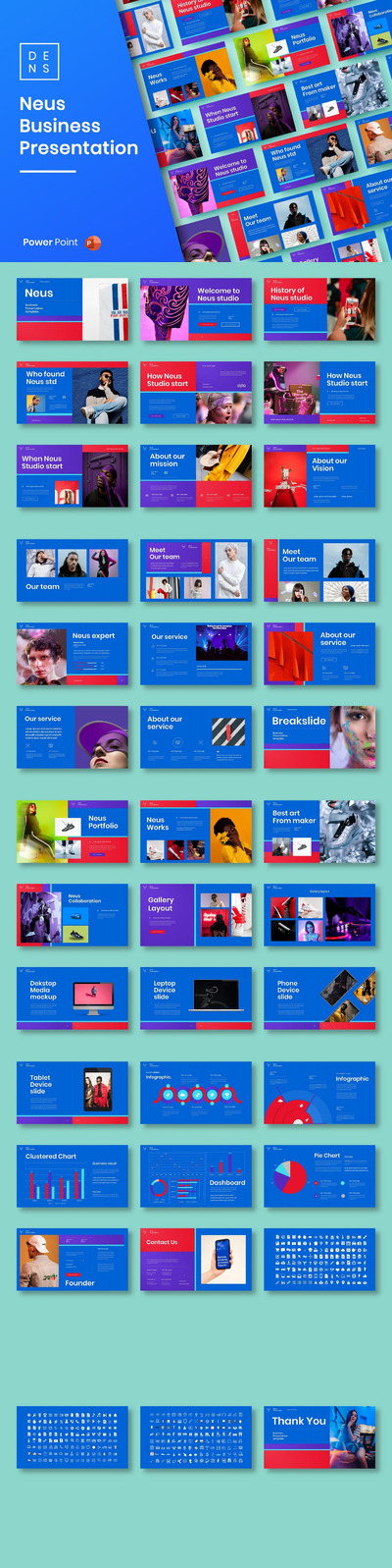 时尚高端绚丽的高品质商业商务powerpoint幻灯片演示模板（pptx）