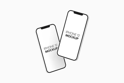 iPhone 12手机产品样机(PSD)