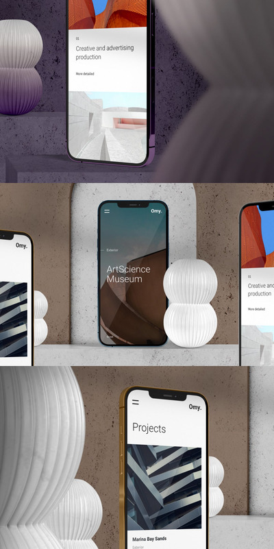 数码场景手机展示样机(PSD)