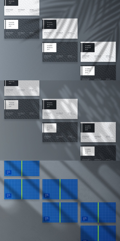 现代商务名片设计样机 (PSD)