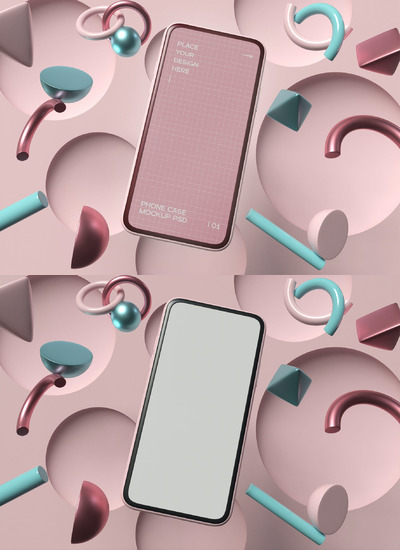 智能手机与几何形状模型(PSD)