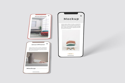 多角度手机样机 (PSD,PDF)