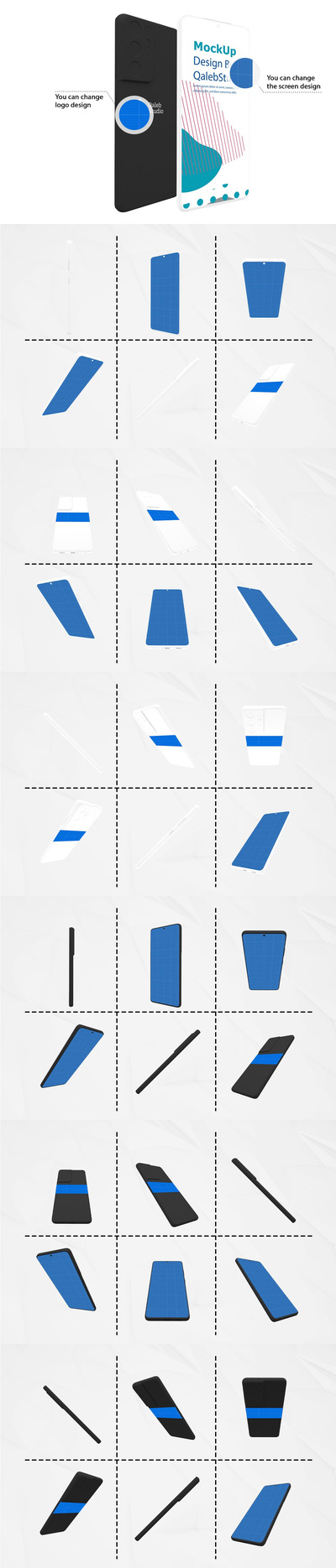 Clay S21 Ultra 安卓手机样机 (PSD)