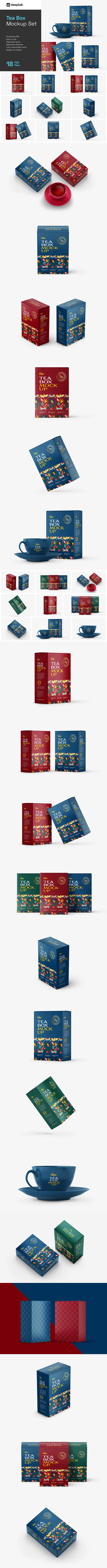 茶叶盒品牌包装设计样机集[1.57GB,PSD]