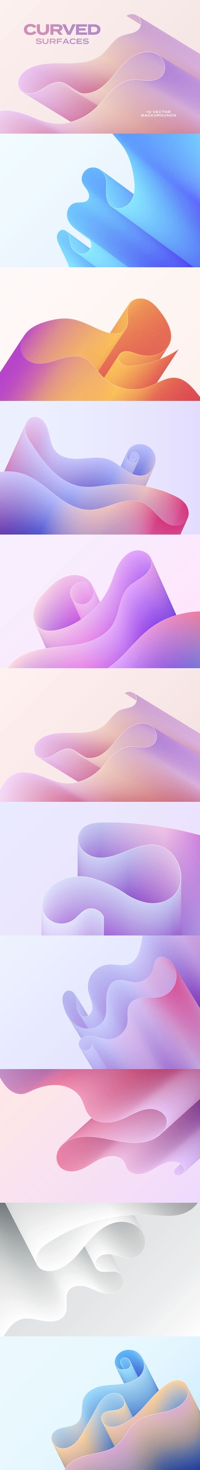 时尚高端简约清新优雅的抽象渐变配色背景底纹纹理集合-AI，JPG，PNG