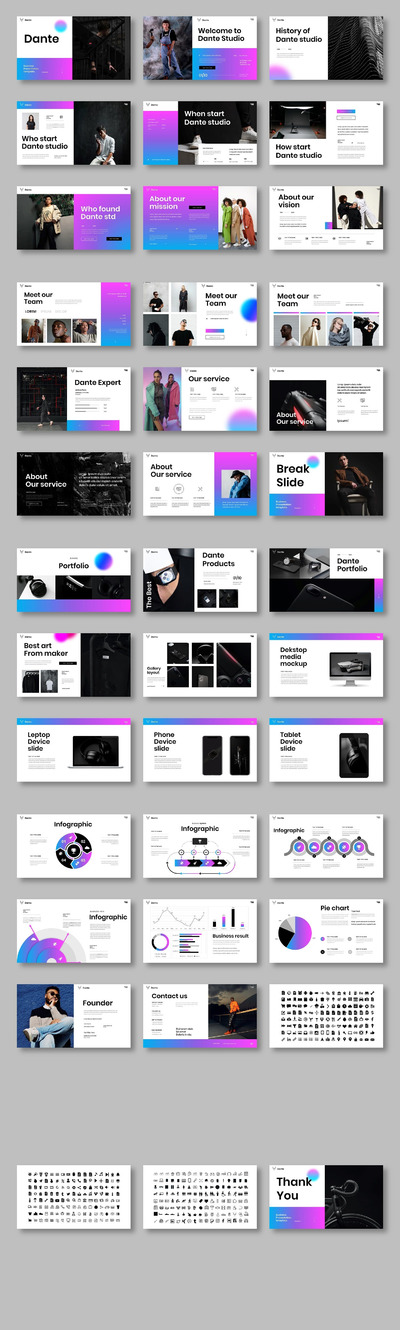 Dante – 精美商务演示模板(PPTX)