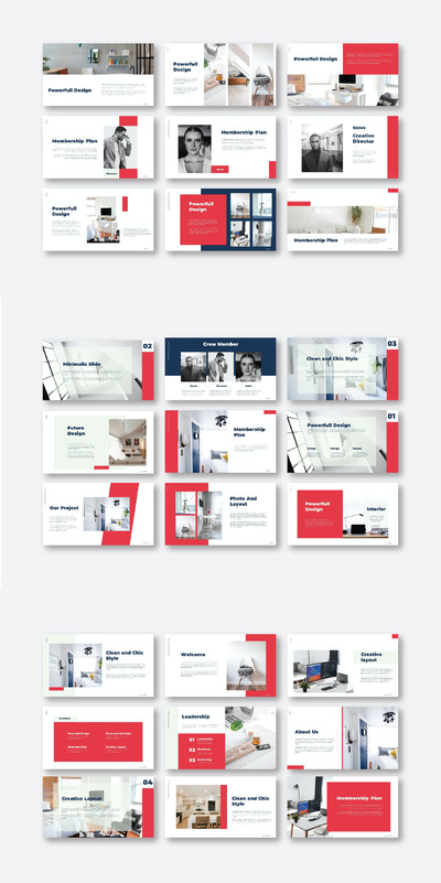 室内设计展示ppt模板(PPTX)