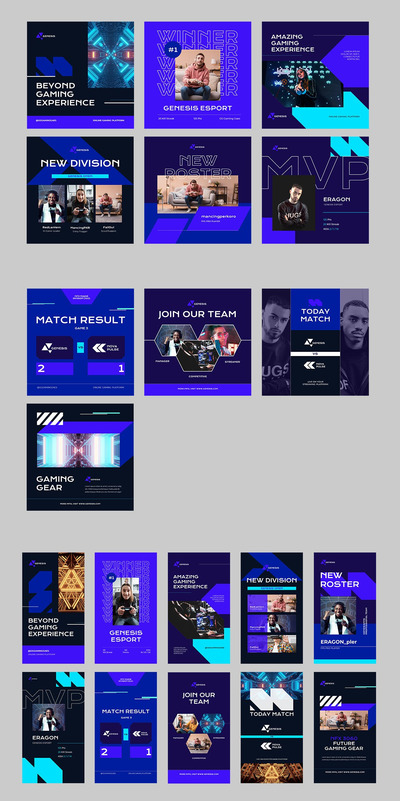 在线游戏电子竞技Instagram工具包(PPTX)