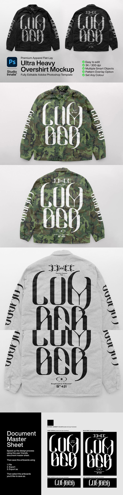 外套衫服装设计样机 (psd)