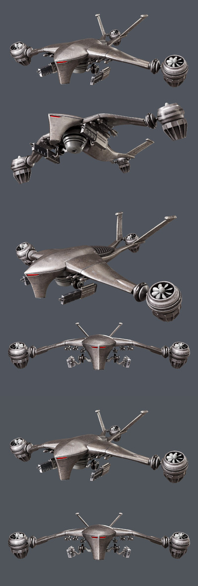 科技感无人机武器3D模型下载（OBJ,MAX）