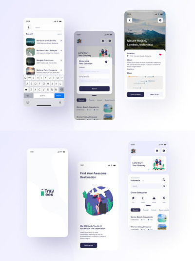 旅行记录APP Ui (FIG,PSD,SKETCH,XD)