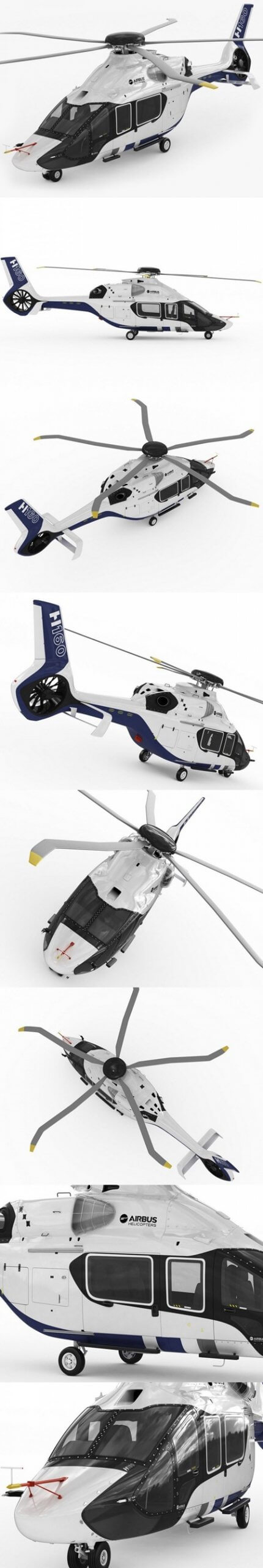 空中客车直升机 H160 3D模型下载（C4D,FBX,OBJ,MAX,3DS）