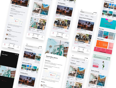 旅行App UI Kits (XD,SKETCH)