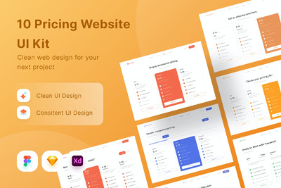 服务套装定价网页模板 (FIG,SKETCH,XD)