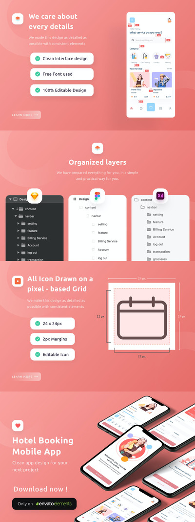 家政服务APP Ui (FIG,SKETCH,XD)