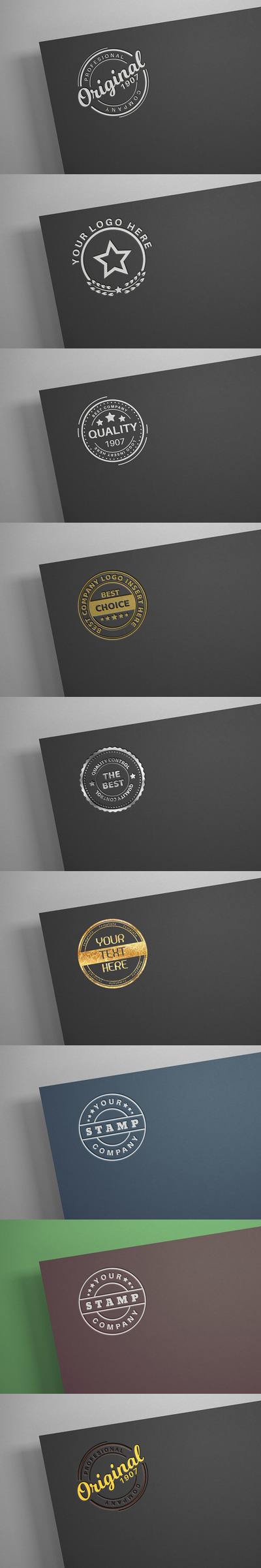 浮雕效果品牌徽标Logo设计展示样机 (psd)