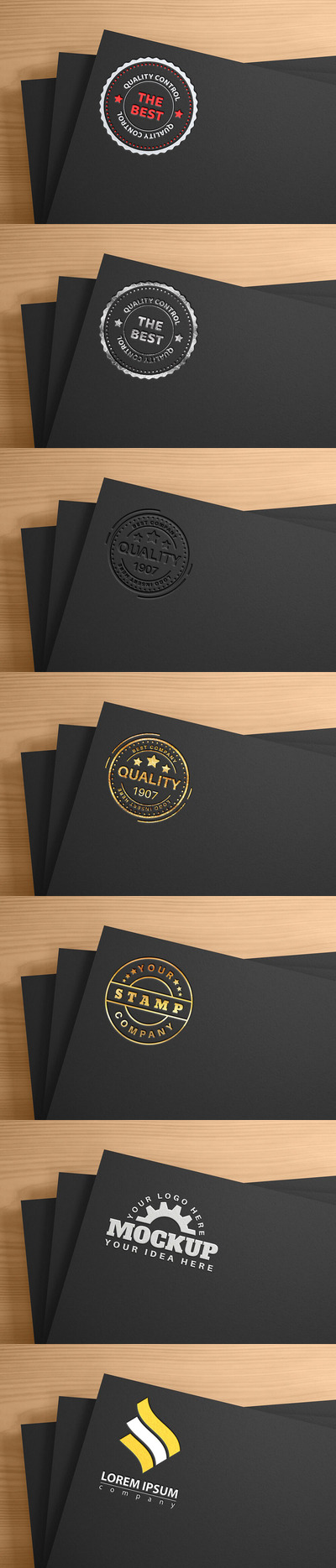 黑纸浮雕徽标企业品牌Logo设计展示样机 (psd)