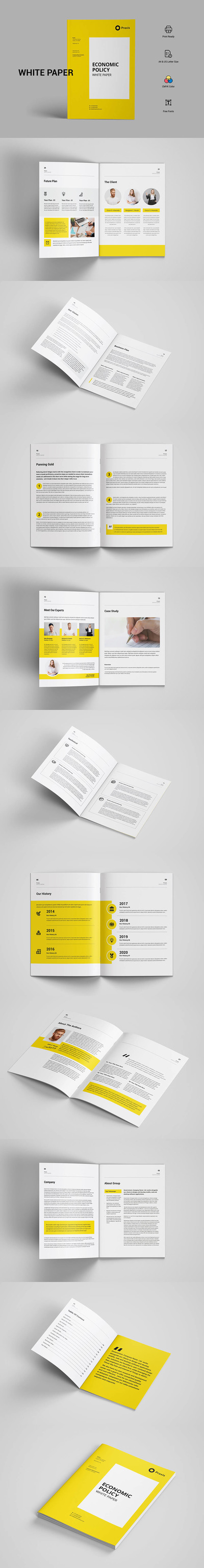 商业年度报告/宣传册/白皮书设计模板 (indd)