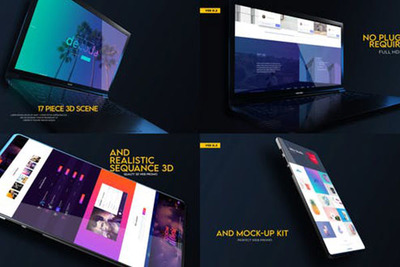 Web网站设计演示&样机设备套件视频素材[AEP]