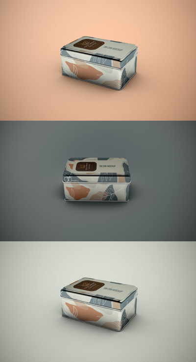 复古金属盒模型(PSD)