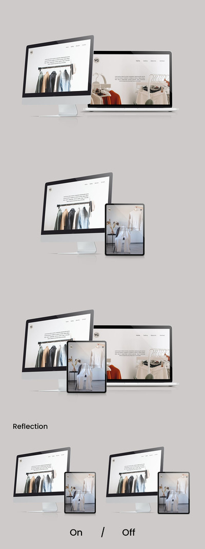 响应式装置产品样机(PSD,PDF)