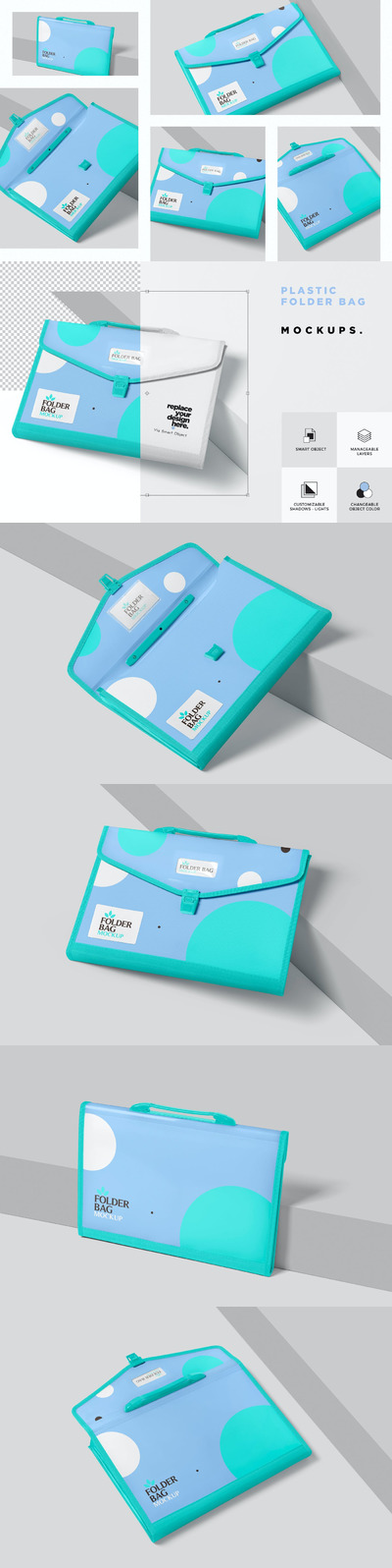 便携文件夹包样机(PSD)