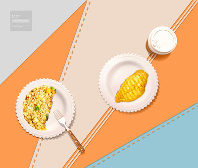 韩式蛋包饭食品广告海报设计模板 (psd)