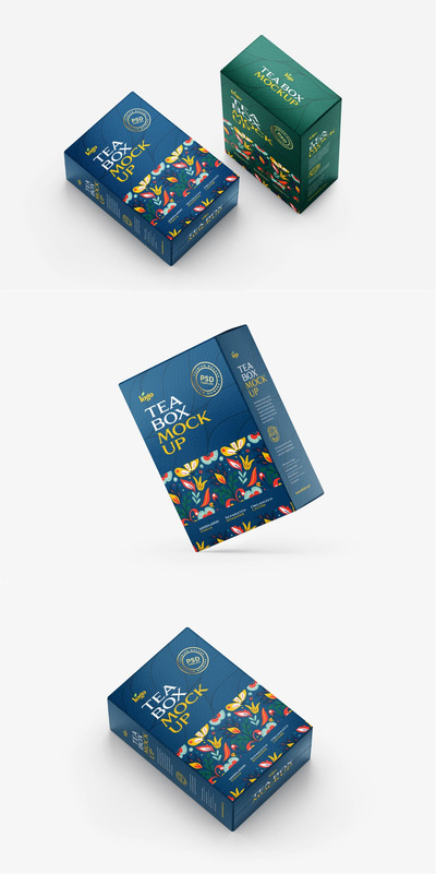 茶叶盒子包装展示样机(PSD)