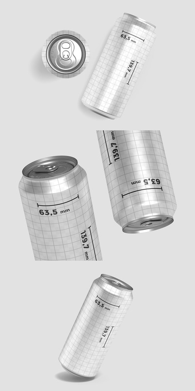 易拉罐汽水饮料包装样机(PSD)