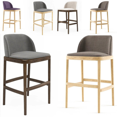 实木高脚椅系列3D模型（OBJ,FBX,MAX）