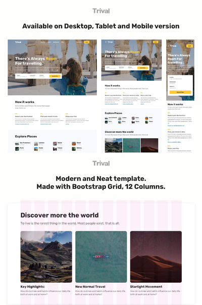 旅行酒店预订网页模板 (FIG,XD,SKETCH)