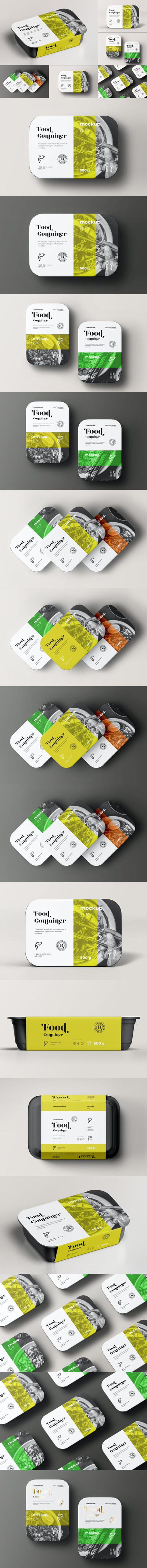 高品质的外卖食品包装设计VI样机展示模型mockups Vol.3