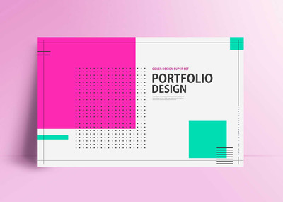 清爽简约风格摄影作品集封面设计模板 (psd)