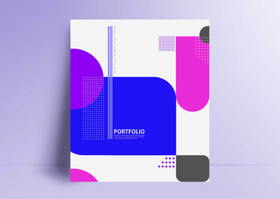 多用途杂志作品集封面设计模板 (psd)