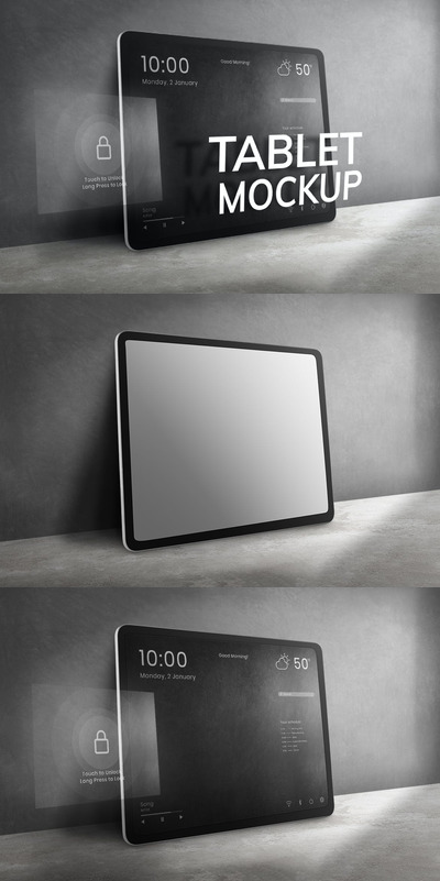 可编辑的平板电脑屏幕样机