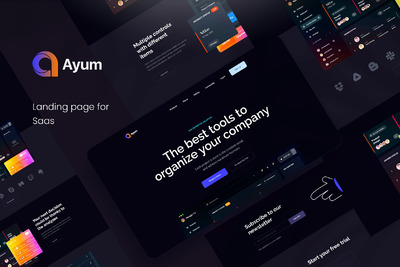 Ayum企业登录网页PSD模板 (PSD)