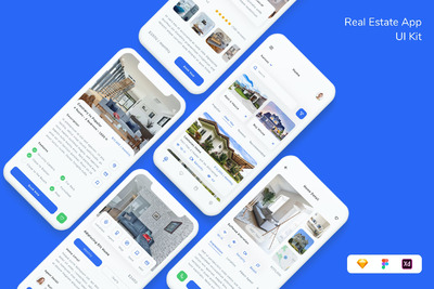 房产销售App网页模板(FIG,SKETCH,XD)