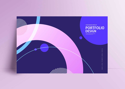 横版目录杂志图册封面设计模板 (psd)