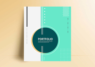 作品集目录杂志封面设计模板 (psd)