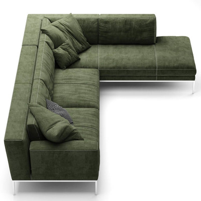 绿色麂皮绒沙发3D模型（OBJ,FBX,MAX）