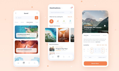 旅行组织者APP工具包 (FIG,SKETCH,XD)